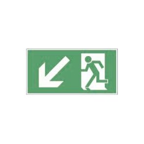 Ndudgangsskilt pil til venstre - selvklbende 15x30 cm